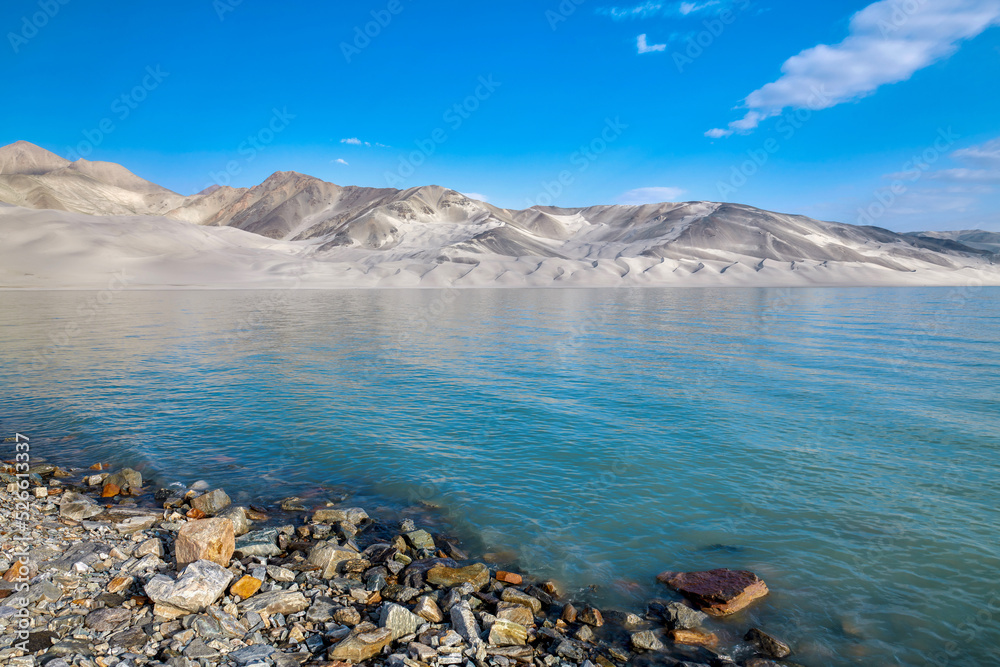 Baisha lake landscape in Kashgar city Xinjiang Uygur Autonomous Region, China.