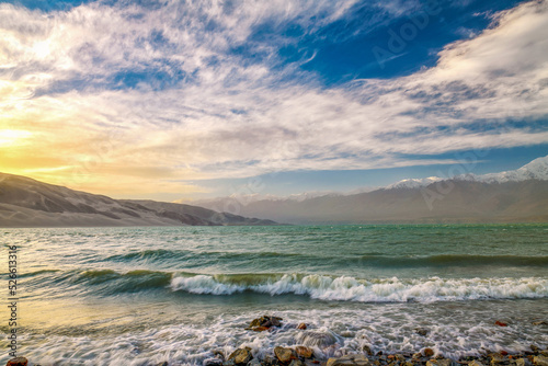 Baisha lake landscape in Kashgar city Xinjiang Uygur Autonomous Region, China.