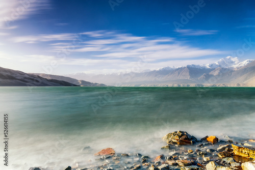 Baisha lake landscape in Kashgar city Xinjiang Uygur Autonomous Region, China.