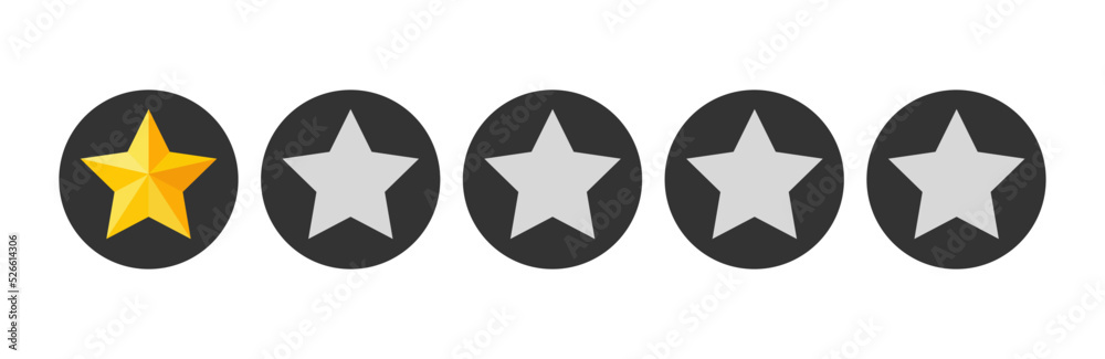 One stars rating button One stars rating button