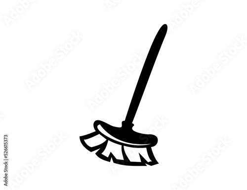 Broom Vector Clip Art icon