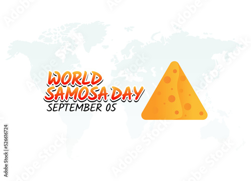 vector graphic of world samosa day good for world samosa day celebration. flat design. flyer design.flat illustration.
