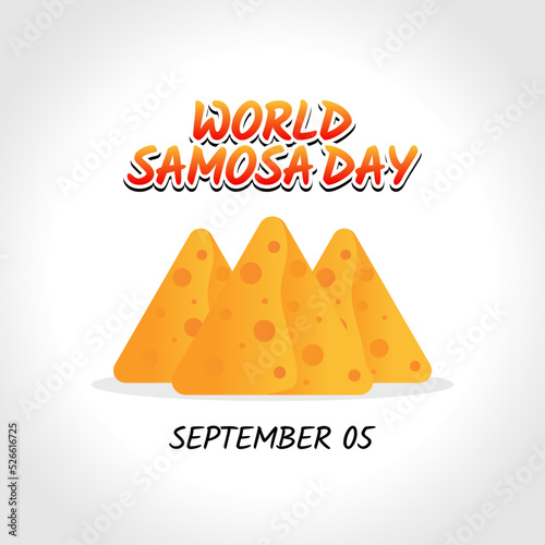 vector graphic of world samosa day good for world samosa day celebration. flat design. flyer design.flat illustration.
