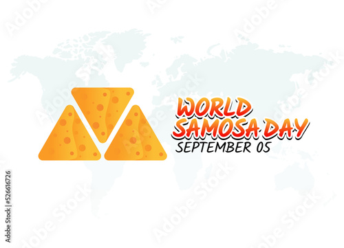 vector graphic of world samosa day good for world samosa day celebration. flat design. flyer design.flat illustration.