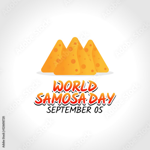 vector graphic of world samosa day good for world samosa day celebration. flat design. flyer design.flat illustration.