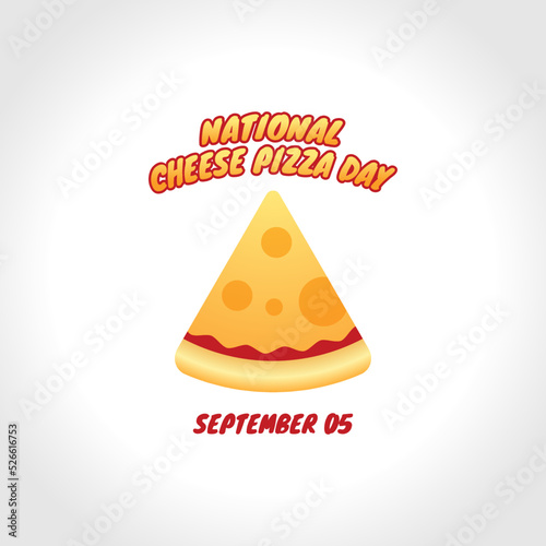 vector graphic of national cheese pizza day good for national cheese pizza day celebration. flat design. flyer design.flat illustration.