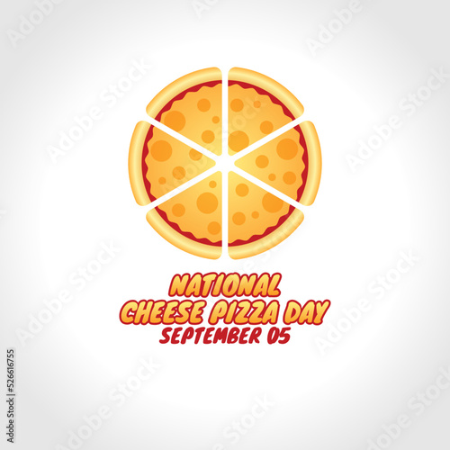 vector graphic of national cheese pizza day good for national cheese pizza day celebration. flat design. flyer design.flat illustration.