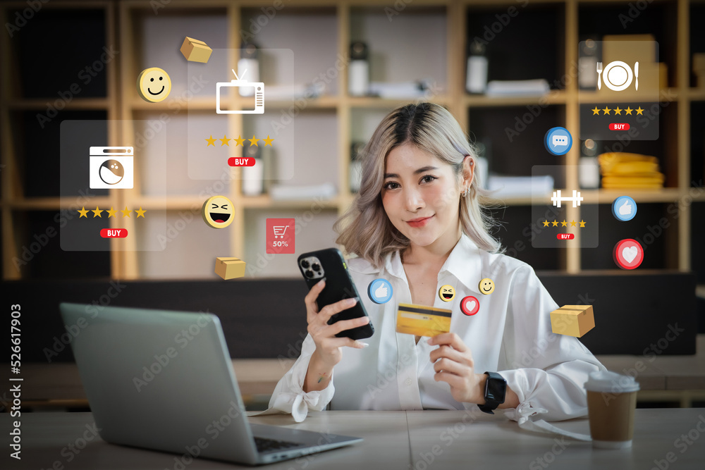woman using mobile payments online shopping and icon pay m-banking card online communication payment service banking. woman using mobile payments online shopping and icon pay m-banking card online communication payment service banking.
