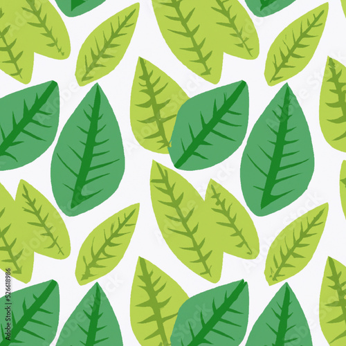 seamless pattern with leaves