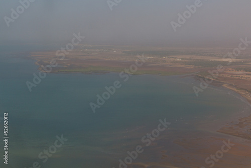 Aerial view of a coast near Douda, Djibouti