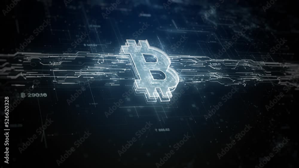 Bitcoin crypto currency digital encryption, Digital money exchange, Technology blockchain and global network connections abstract background concept.