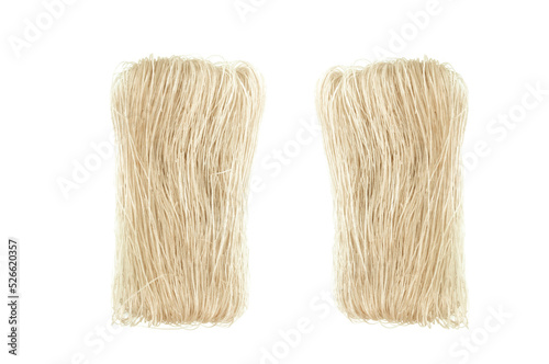 Dried rice noodles on white background.vietnamese food Asian food.
