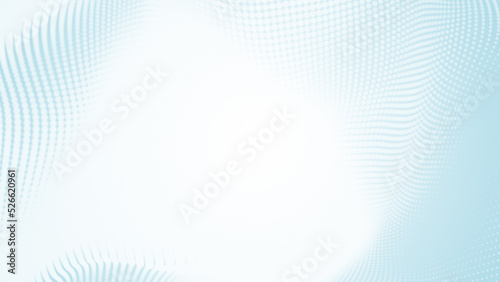 Abstract dot white blue wave pattern gradient  texture technology background.