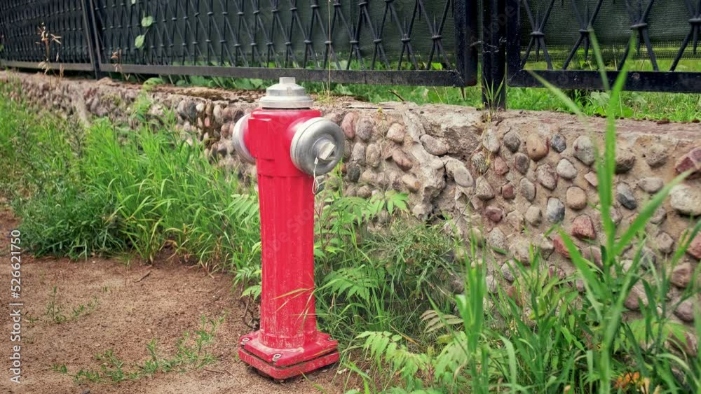 Red Emergency Water Street Hydrant Red Emergency Water Street Hydrant