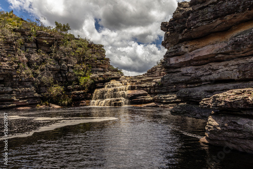 waterfall in the town of Mucuge, State of Bahia, Brazil