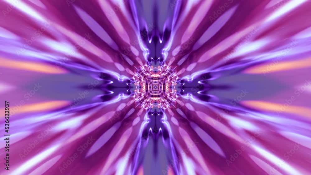 Abstract loop animation with colorful fractal pattern movements