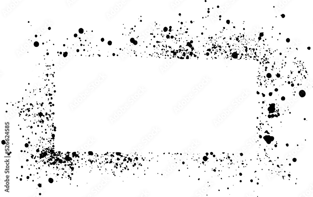 abstract black ink sprayed on a transparent background. square design elements for copy space frame. the grunge paint brush collection for creative design abstract black ink sprayed on a transparent background. square design elements for copy space frame. the grunge paint brush collection for creative design