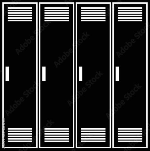 School lockers icon on white background. locker sign. flat style.