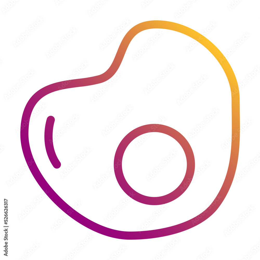 Egg icon in outline element style Egg icon in outline element style