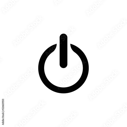 Power icon on white background.