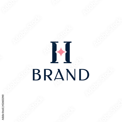 This logo is a combination of the letter H and a star that has a simple, minimalist, modern, abstract style. suitable for any industry.