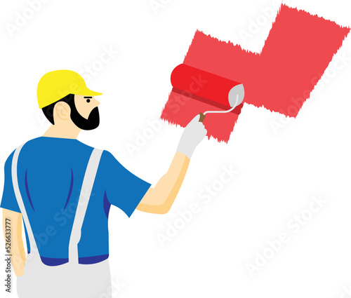 Painter VECTOR ILLUSTRATION. painter IMAGE OR CLIP ART.