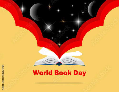 World Book Day. Concept of learning and education,Vector illustration.
