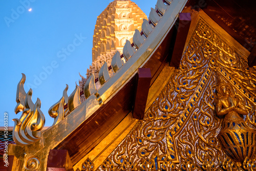 Standing Buddha image  the landmark in Phitsanulok Province, Thailand photo