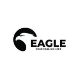 Eagle logo design vector. Eagle head logo