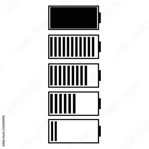 Battery icon electronics device flat sticker white background
