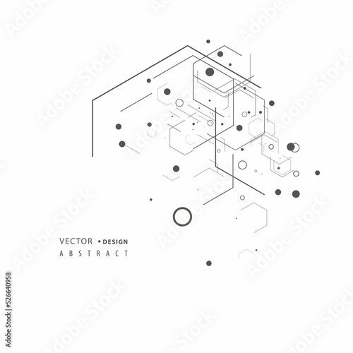 Abstract hexagons for dna, data, medicine, scientific, Modern biology genetic, science, chemical pattern. Technology geometric carcass.