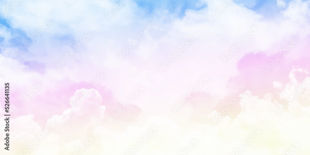 abstract pastel multicolor clouds and sky