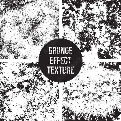 Grunge effect texture clip art set vector 