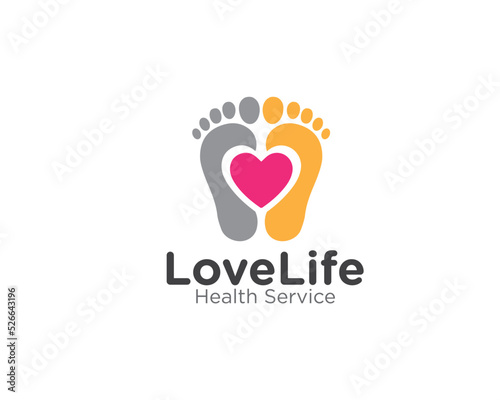 love life foot logo designs for medical or health service logo