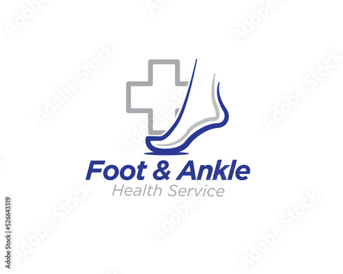 cross and foot logo designs for medical and health service logo designs simple modern for clinical symbol