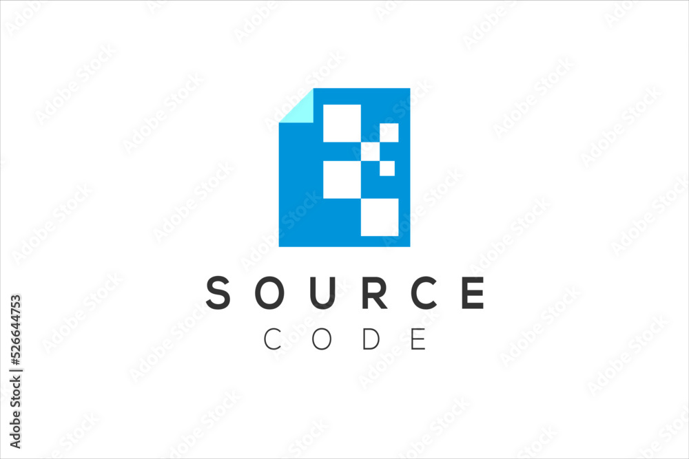 Obraz premium QR Code file logo design data system computer internet icon symbol computing document