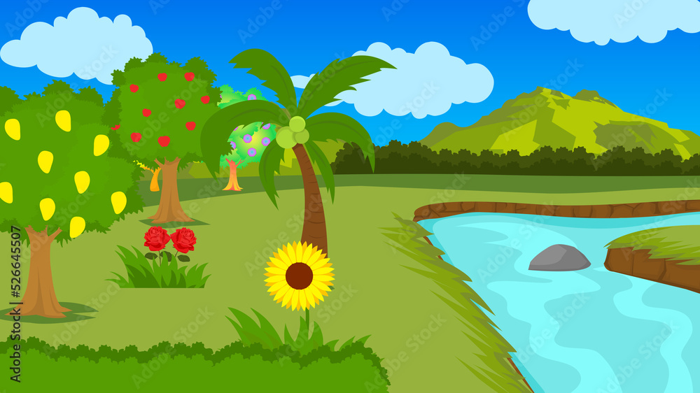 Fototapeta premium Eden Cartoon