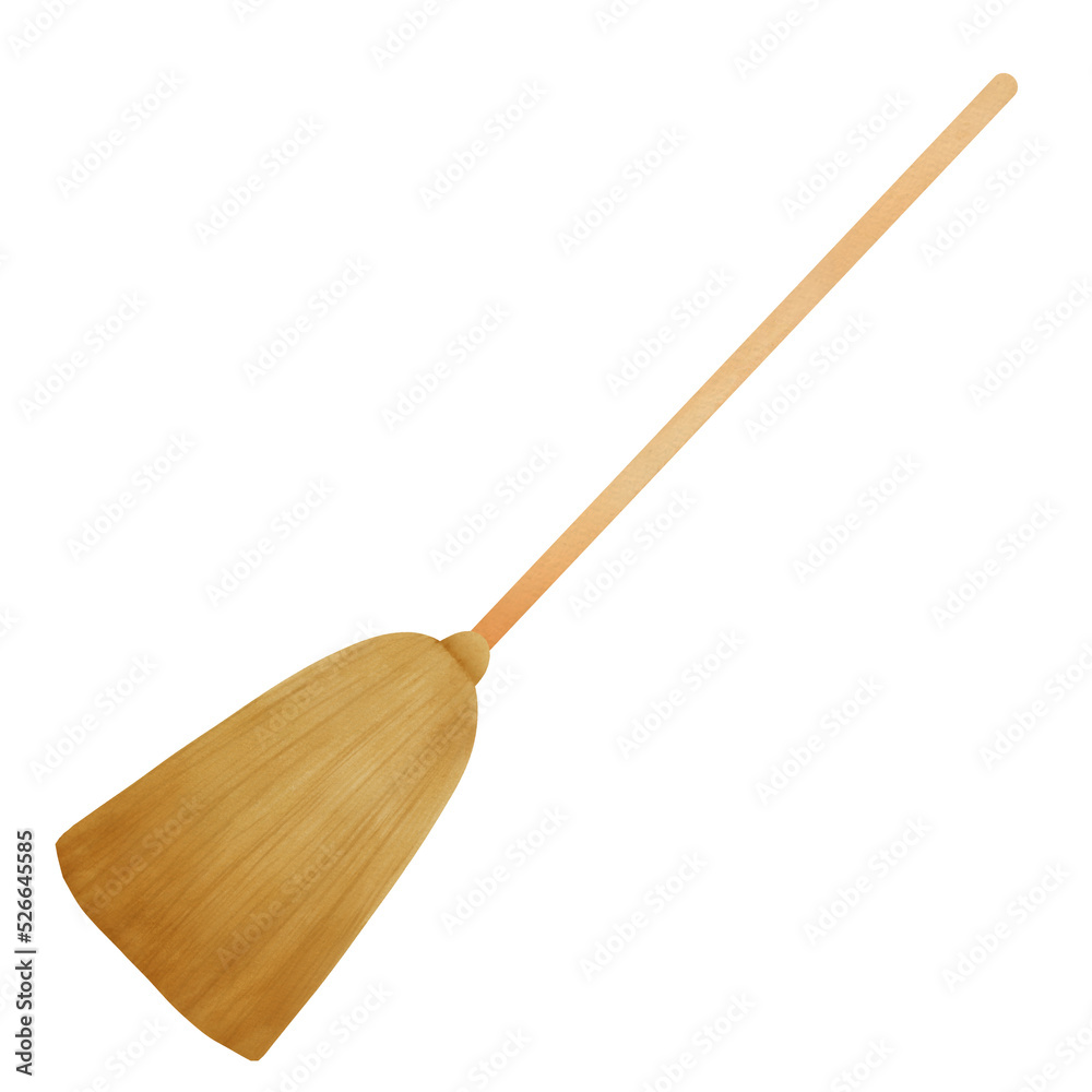 magical wooden flying broomstick illustration magical wooden flying broomstick illustration