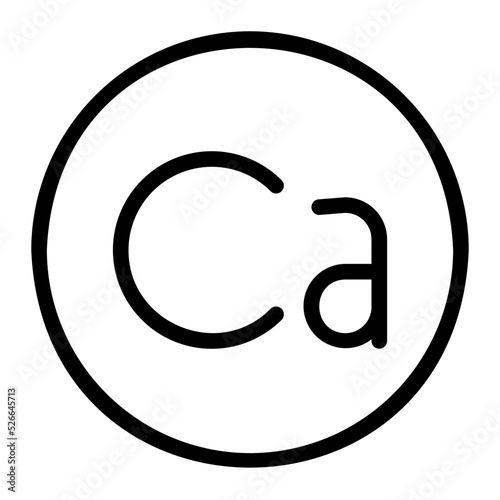 calcium line icon