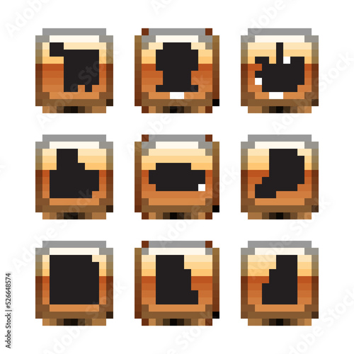 Set Shopping cart with marijuana, Online buying, Medical bottle, pills, Test tube, Marijuana or cannabis leaf, oil and Location and icon. Vector