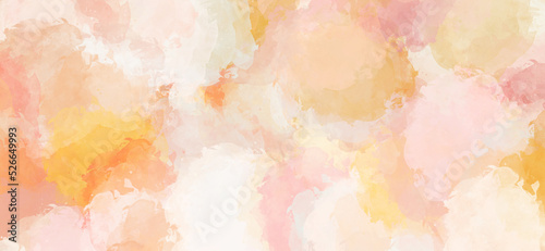Abstract pink watercolor on white background. The color splashing in the paper. It is a hand drawn.  © Pixel Park