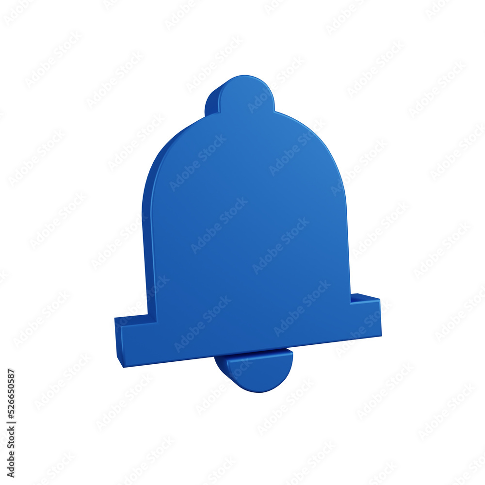 Alert, Notification icon isolated. 3D illustration rendering. Alert, Notification icon isolated. 3D illustration rendering.