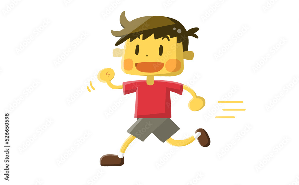 走る男の子 走る男の子
