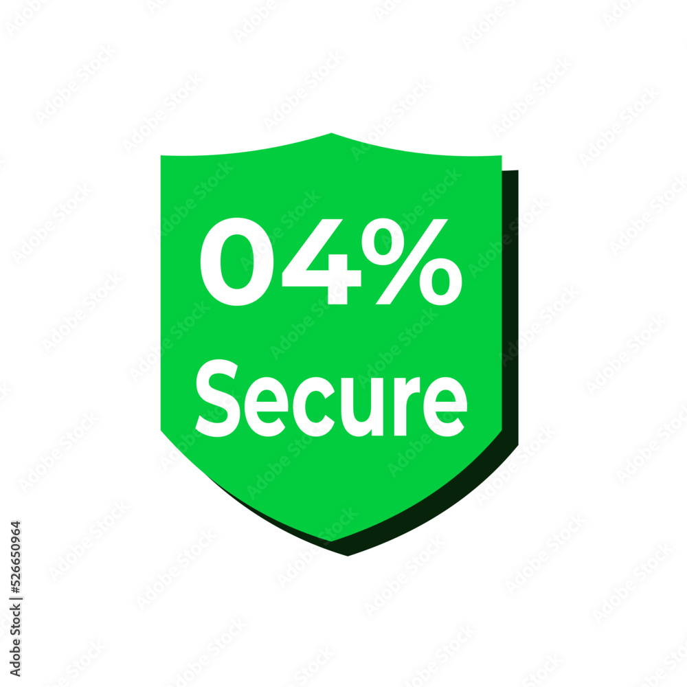 4% secure sign label and illustratoin art 4% secure sign label and illustratoin art