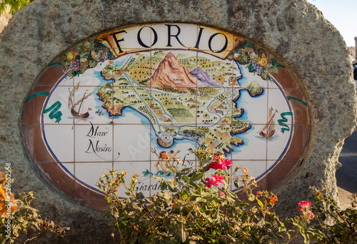 July 10, 2021 Ischia Forio signboard village entrance