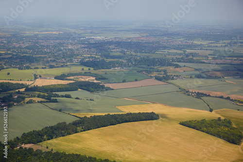 The bird's eye view of the country side of Cambridgeshire. United Kingdom photo