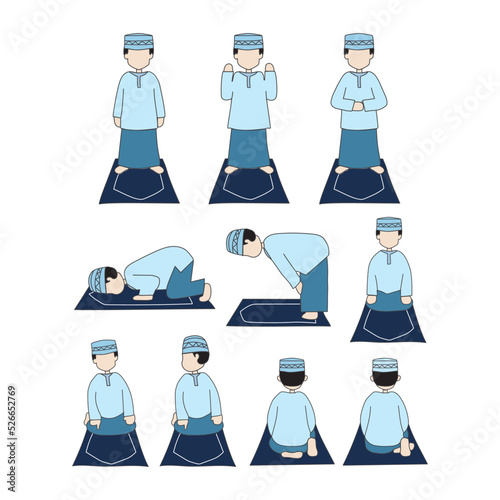 Icon set salat made with filled outline color technique. Vector Illustration
