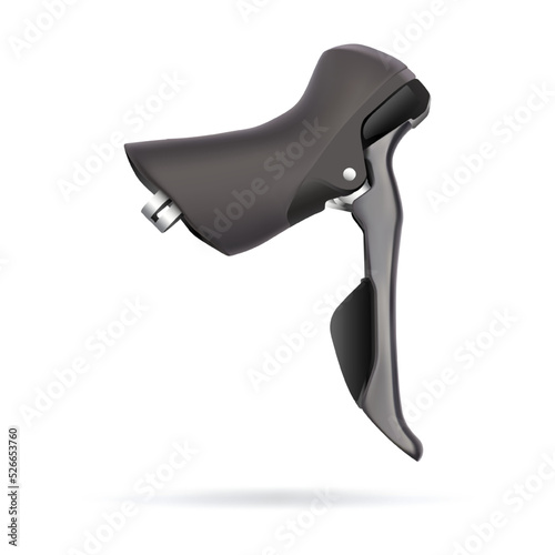 Vector illustration, brake handle road sports bike gear shifter