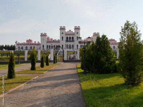 BREST, BELARUS - AUGUST 14, 2022: Palace of Puslovskys in Kossovo, an architectural monument of the 19th century