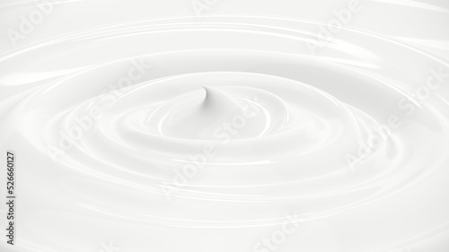 Extreme Closeup Milk cream swirl clean ripple. texture concept for food and drink , cosmetics concept idea. 3d render.